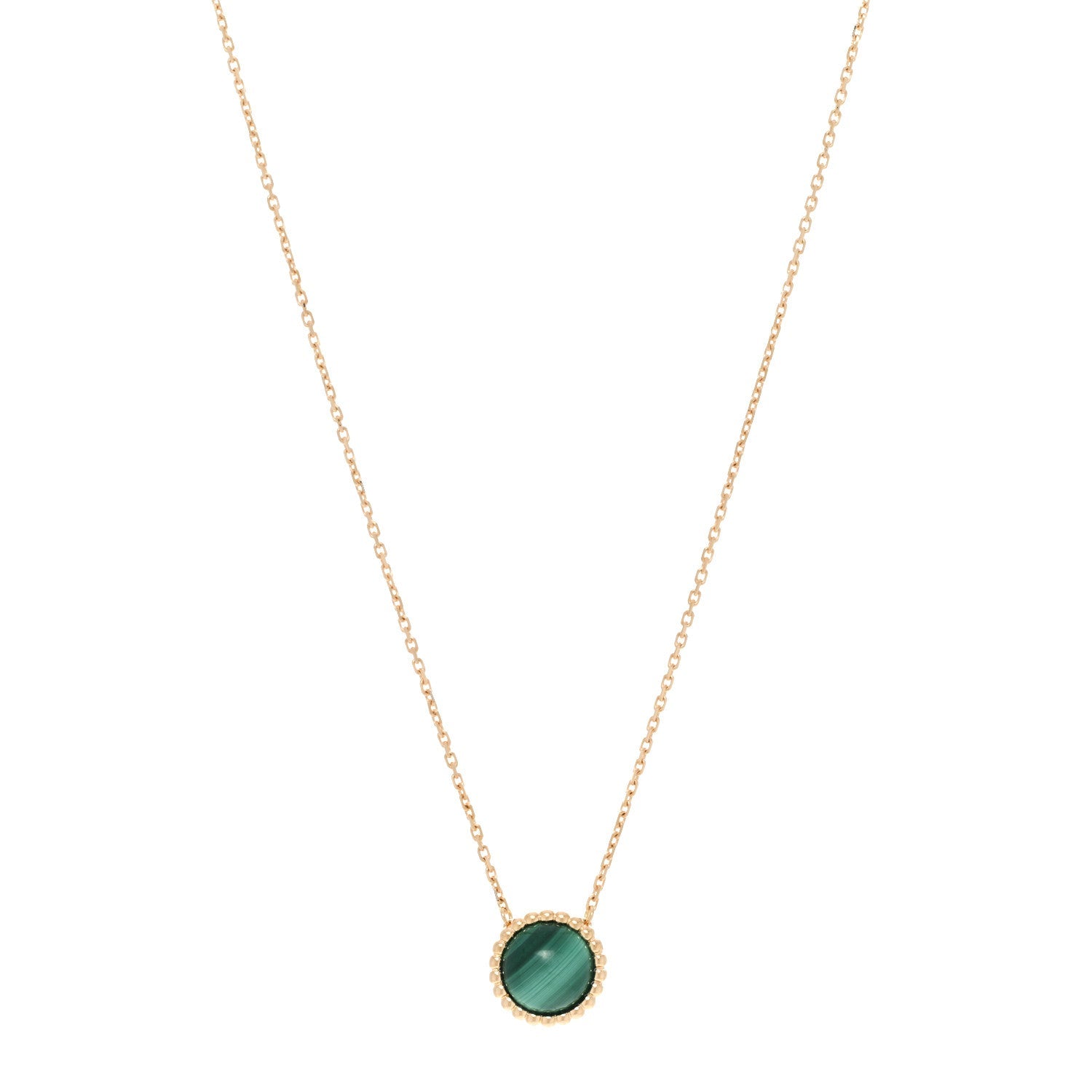 ヴァンクリーフ&アーペル ペルレ ペンダントネックレス マラカイト 18K イエローゴールド VAN CLEEF & ARPELS PERLÉE PENDANT NECKLACE MALACHITE 18K YELLOW GOLD