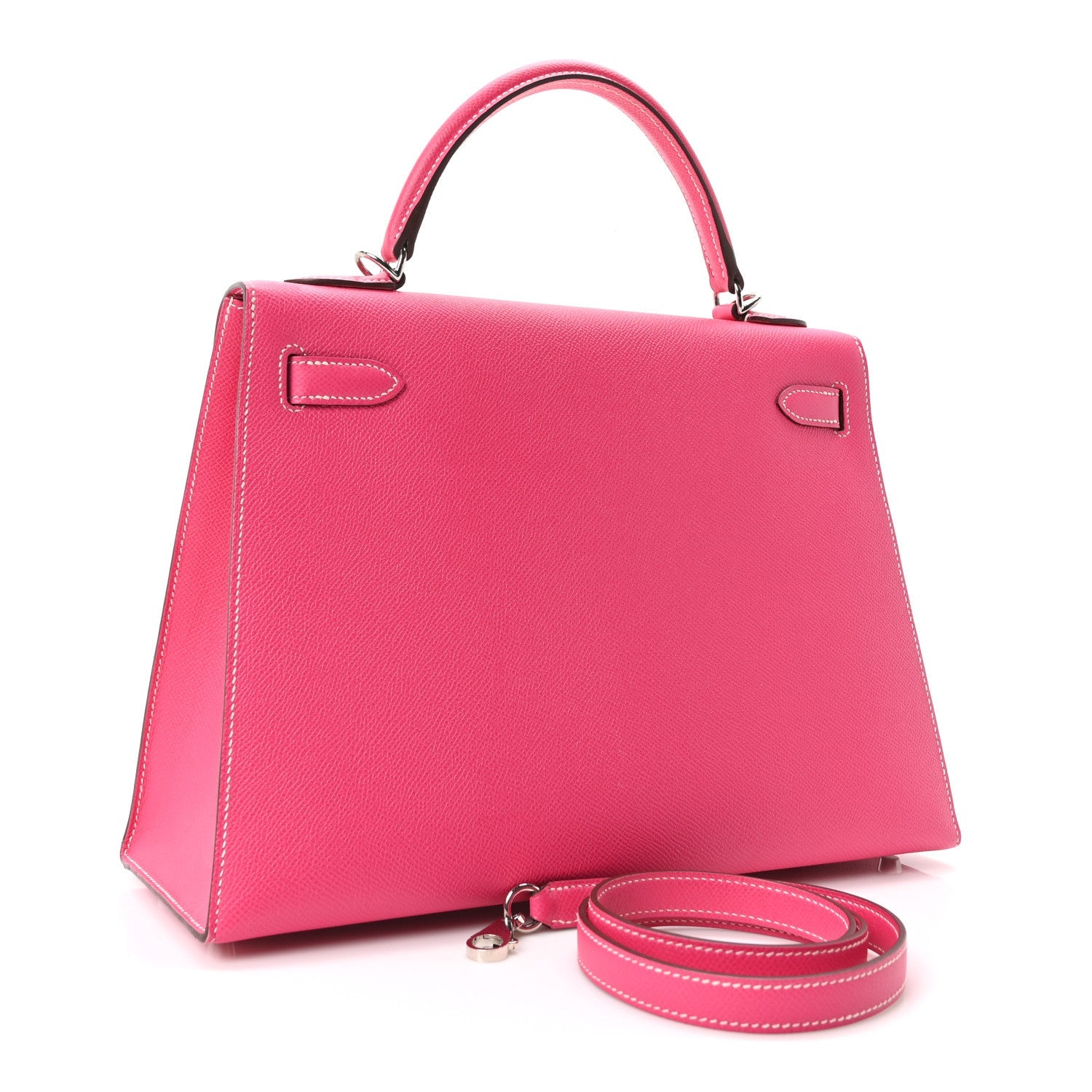 エルメス ケリー32 外縫い Rose Tyrien エプソン シルバー金具 HERMES KELLY32 SELLIER ROSE TYRIEN EPSOM SILVER HARDWARE