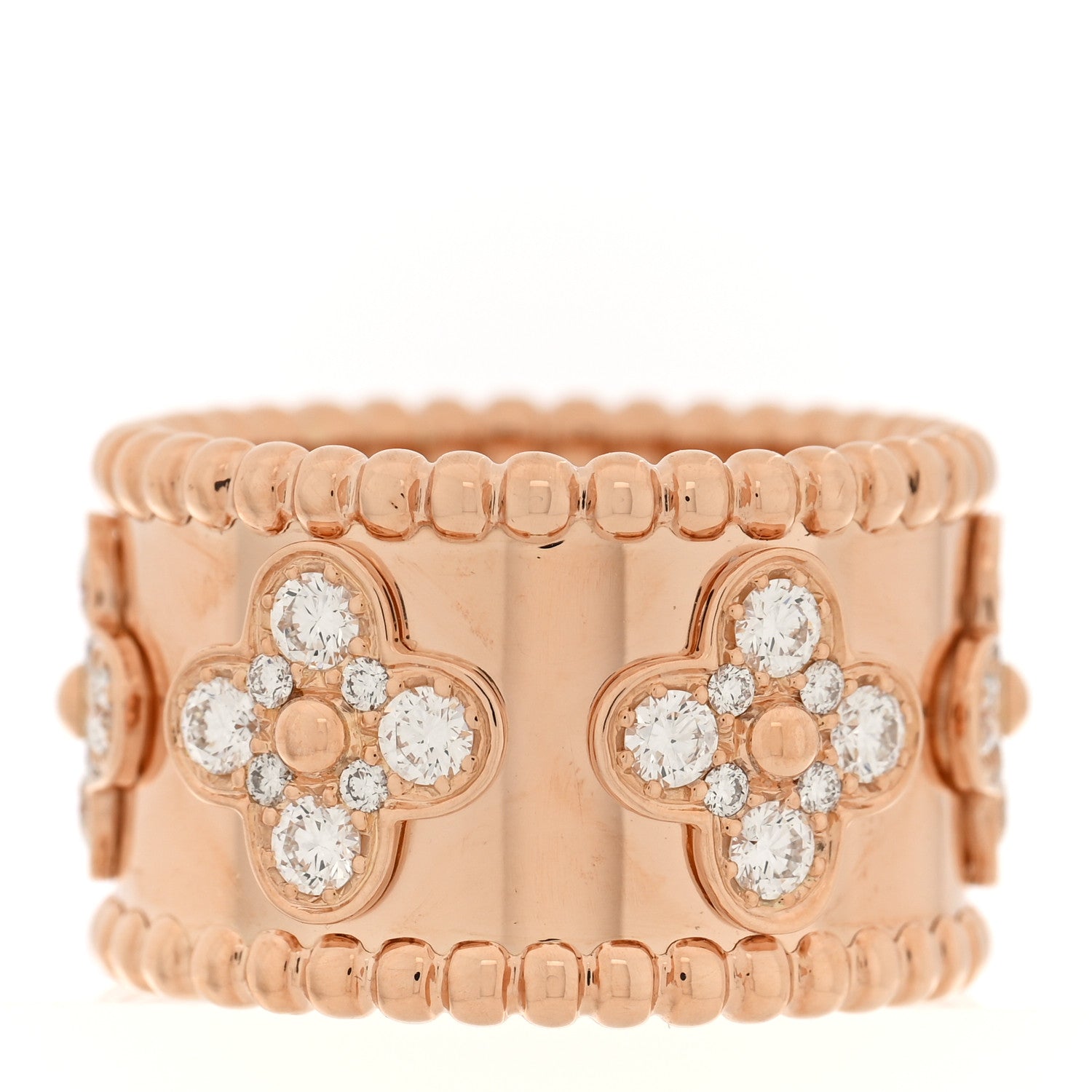 ヴァンクリーフ&アーペル スモール ペルレ リング ダイヤモンド 18K ローズゴールド VAN CLEEF & ARPELS SMALL PERLÉE RING DIAMOND 18K ROSE GOLD