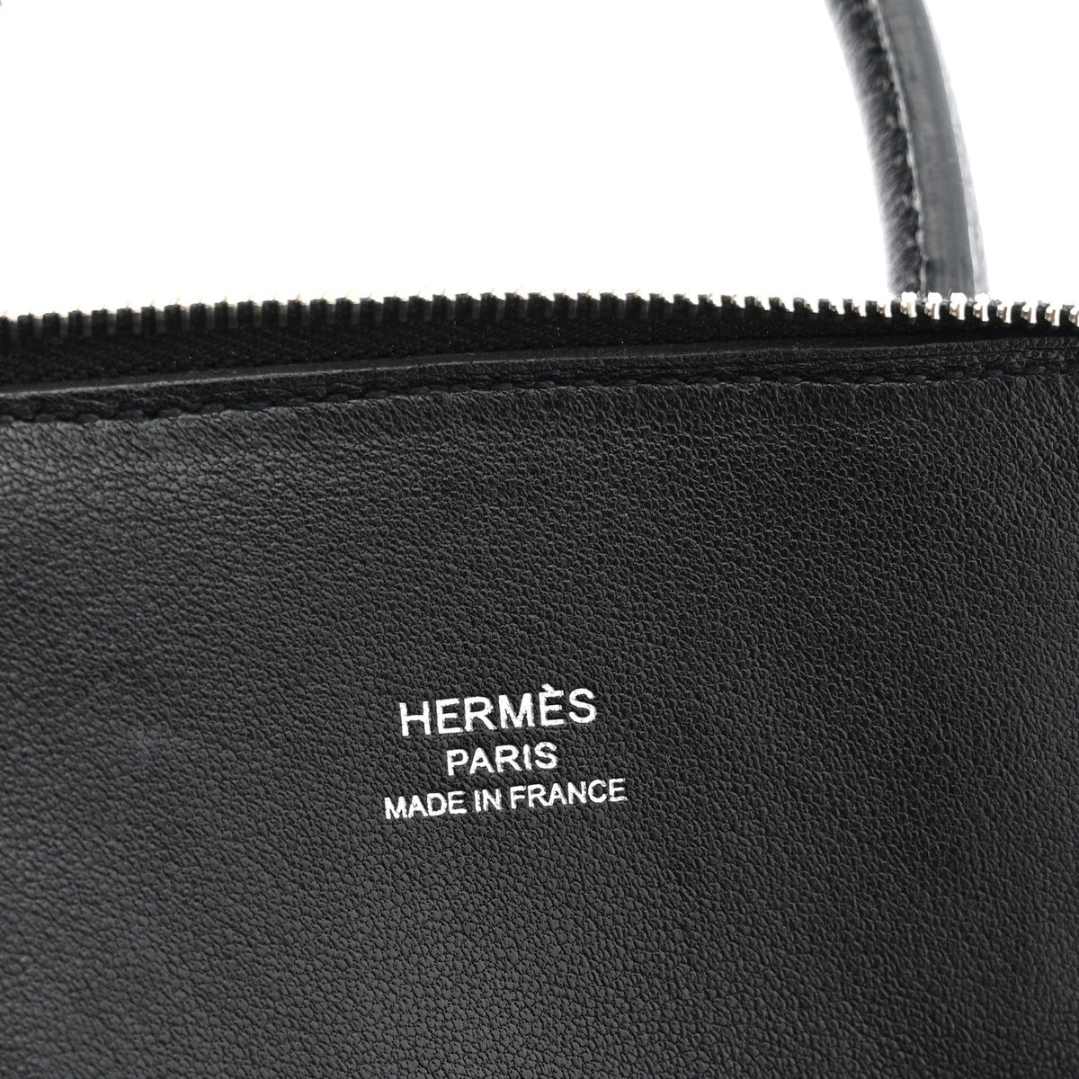 Hermès Mini Bolide 1923 Black Chèvre Mysore Silver Hardware