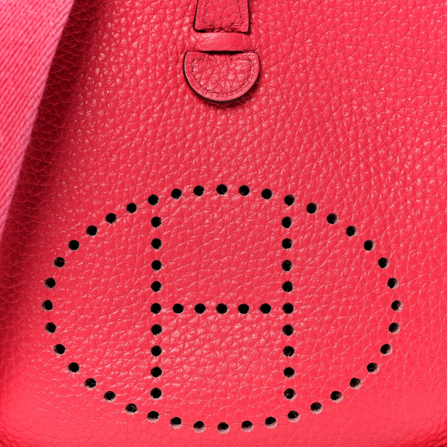HERMES MINI EVELYNE TPM ROSE EXTREME TAURILLON CLEMENCE SILVER HARDWARE