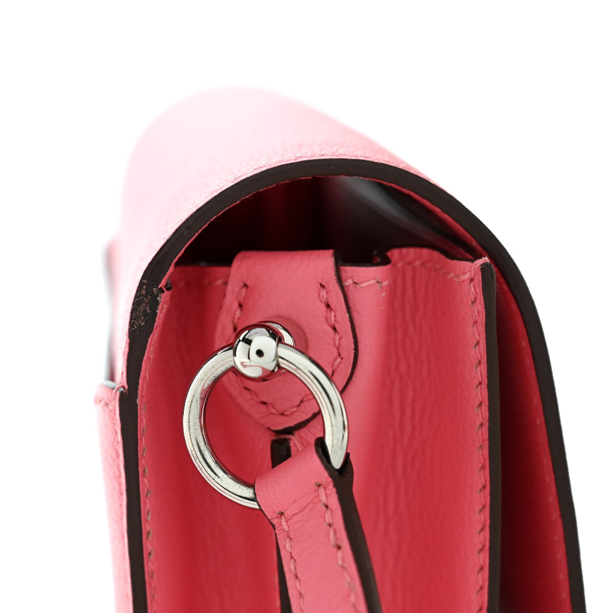 エルメス ミニルリ Rose Azalee エバーカラー シルバー金具 HERMES ROULIS ROSE AZALEE EVERCOLOR SILVER HARDWARE