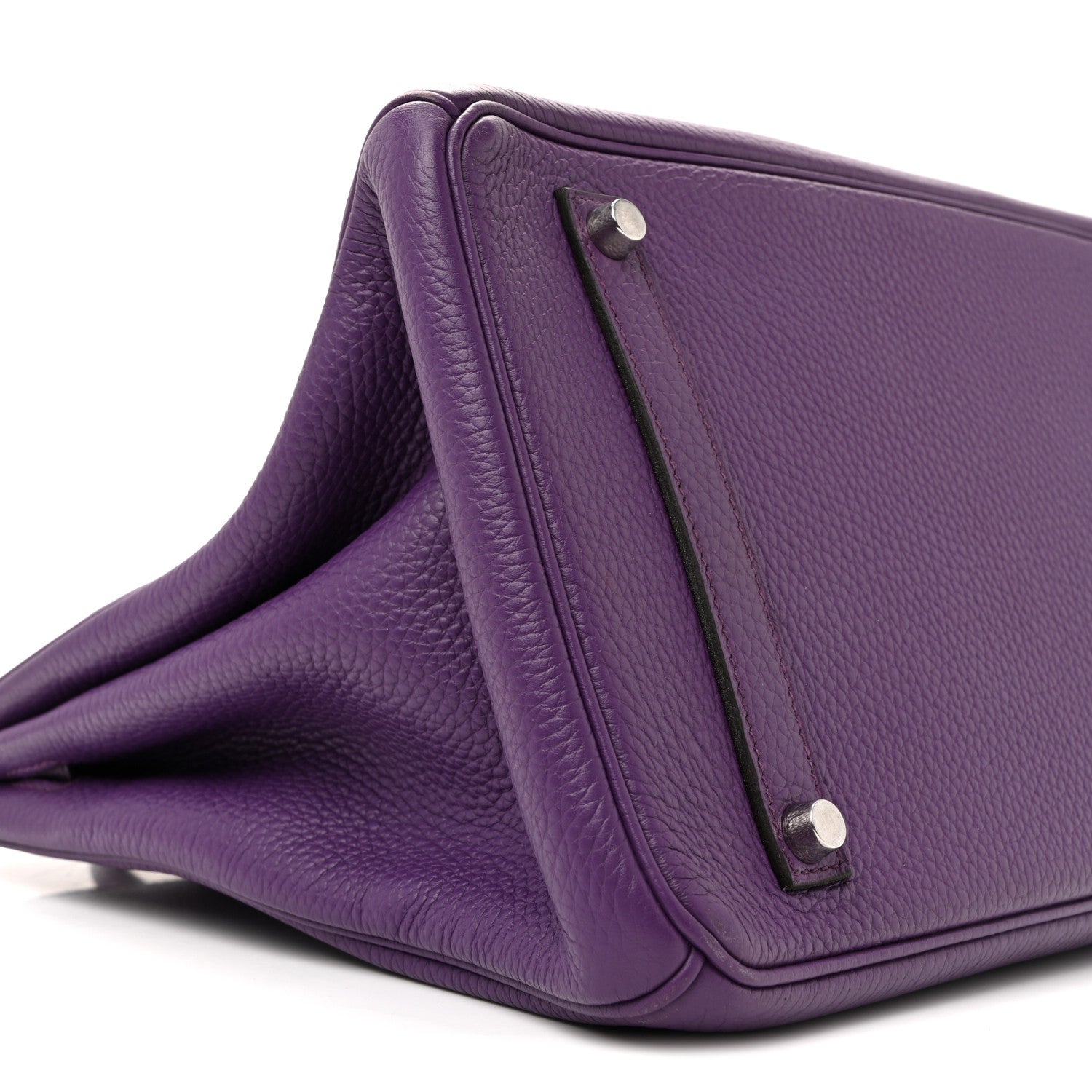 HERMES BIRKIN 35 ULTRAVIOLET TAURILLON CLEMENCE SILVER HARDWARE