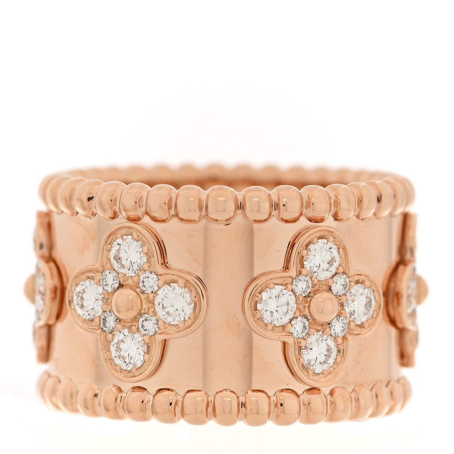 ヴァンクリーフ&アーペル スモール ペルレ リング ダイヤモンド 18K ローズゴールド VAN CLEEF & ARPELS SMALL PERLÉE RING DIAMOND 18K ROSE GOLD