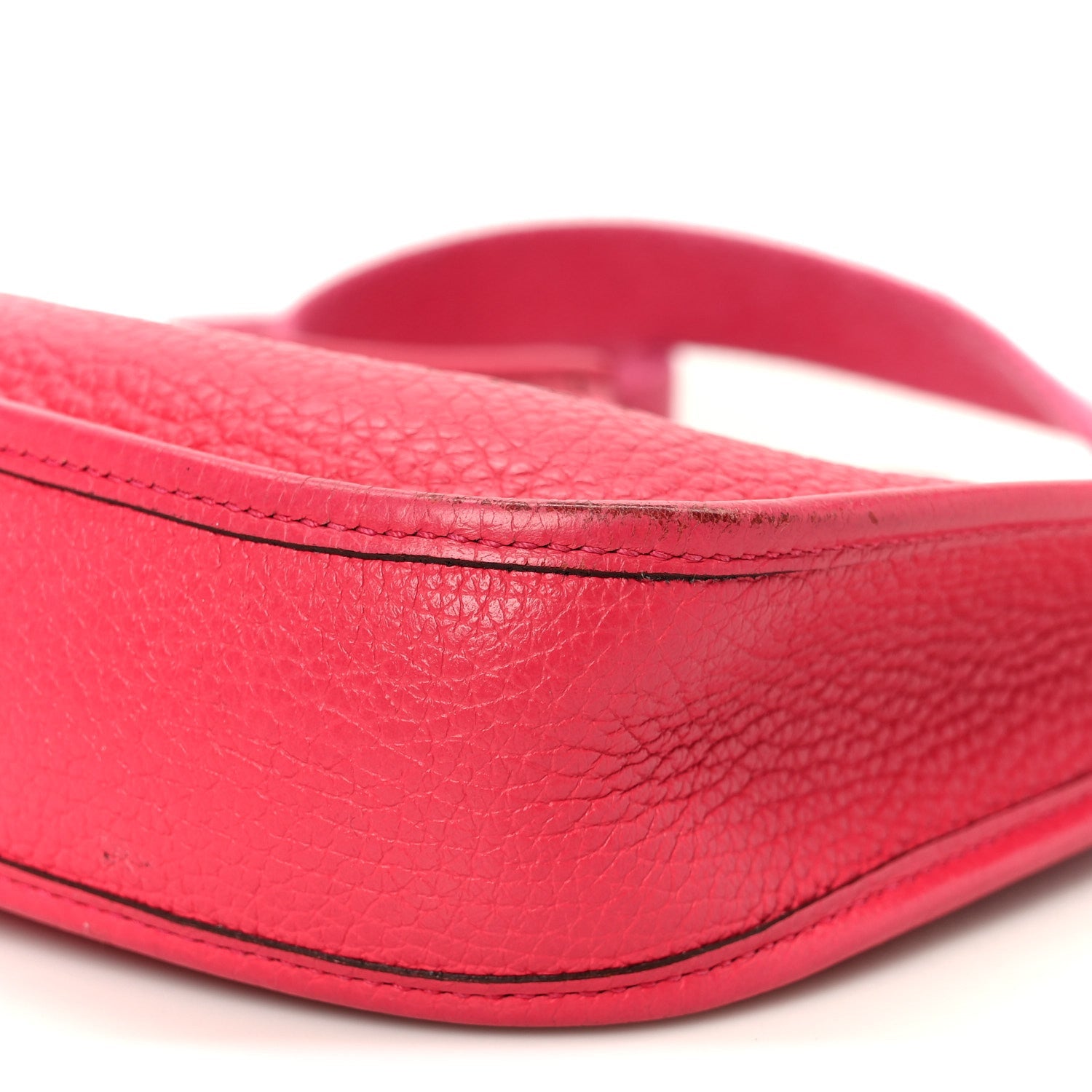 HERMES MINI EVELYNE TPM ROSE EXTREME TAURILLON CLEMENCE SILVER HARDWARE