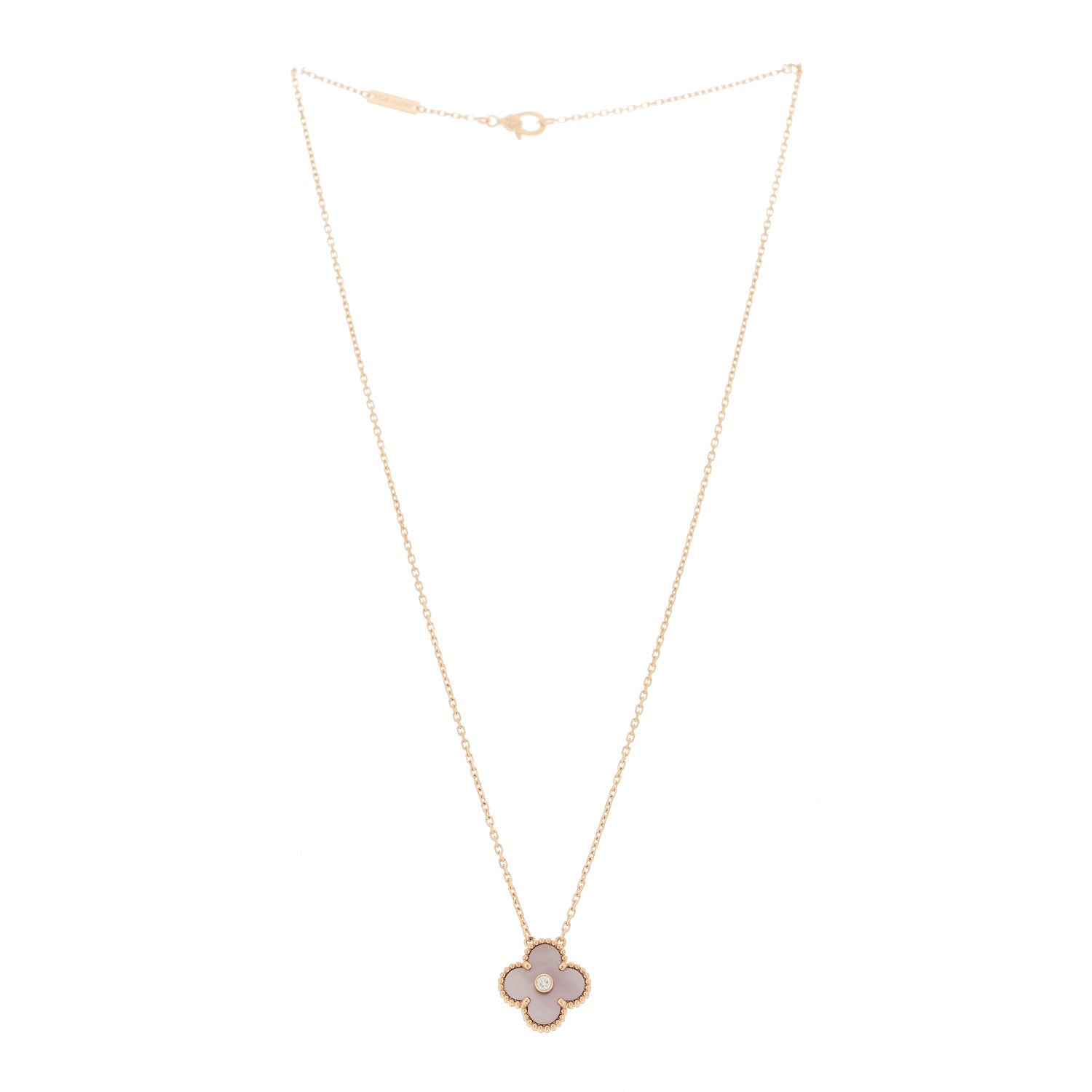 ヴァンクリーフ&アーペル ヴィンテージアルハンブラ ペンダントネックレス マルチカラー 18K ローズゴールド VAN CLEEF & ARPELS VINTAGE ALHAMBRA PENDANT NECKLACE MULTICOLOR 18K ROSE GOLD
