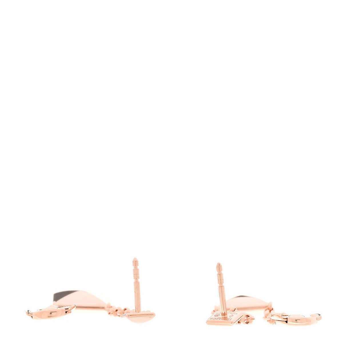 エルメス クルードゥH ピアス 18K ローズゴールド HERMES CLOU D'H EARRINGS 18K ROSE GOLD