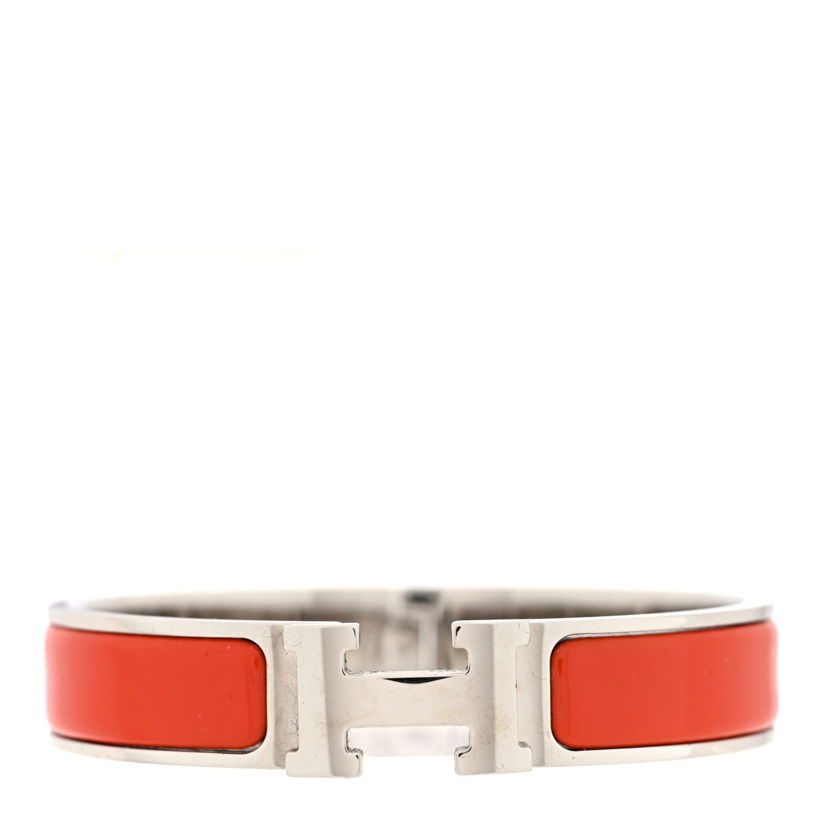 エルメス クリッククラック H ブレスレット エナメル ナロー オレンジ HERMES CLIC CLAC H BRACELET ENAMEL NARROW ORANGE