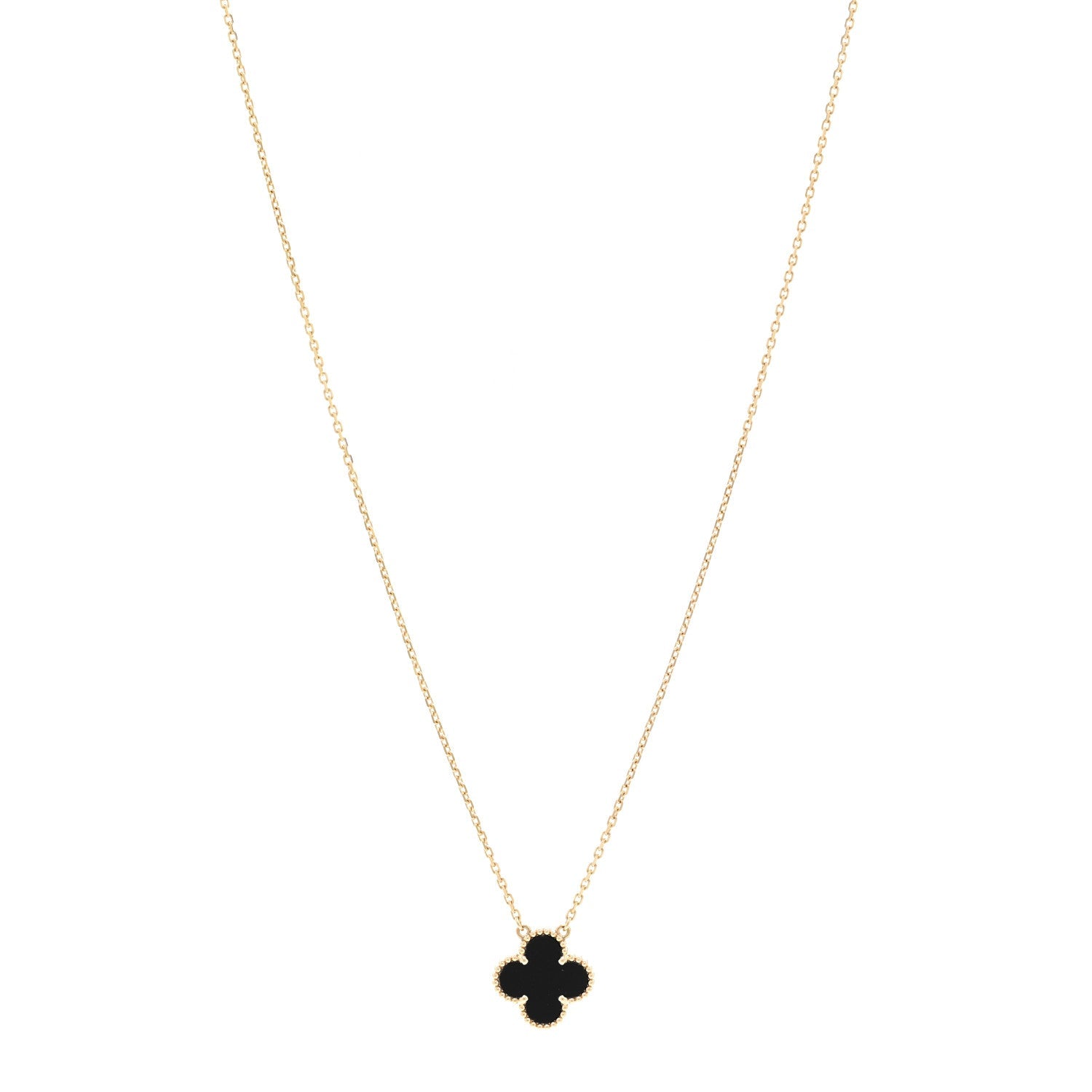 ヴァンクリーフ&アーペル ヴィンテージアルハンブラ ペンダントネックレス ブラックオニキス 18K イエローゴールド VAN CLEEF & ARPELS VINTAGE ALHAMBRA PENDANT NECKLACE BLACK ONYX 18K YELLOW GOLD