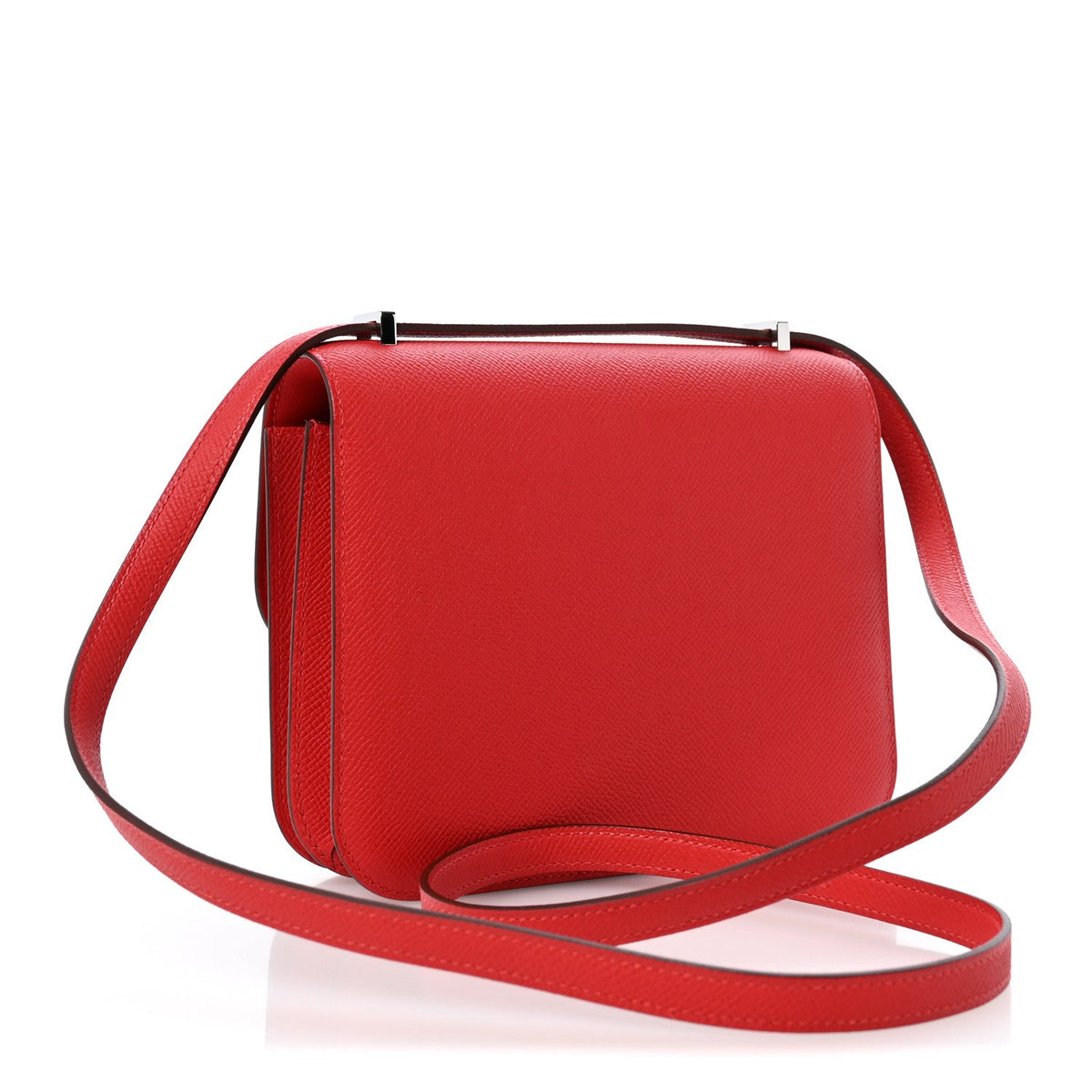 エルメス ミニコンスタンス 18 Rouge De Coeur Rubis エプソン レッドエナメル金具 HERMES MINI CONSTANCE 18 ROUGE DE COEUR RUBIS EPSOM