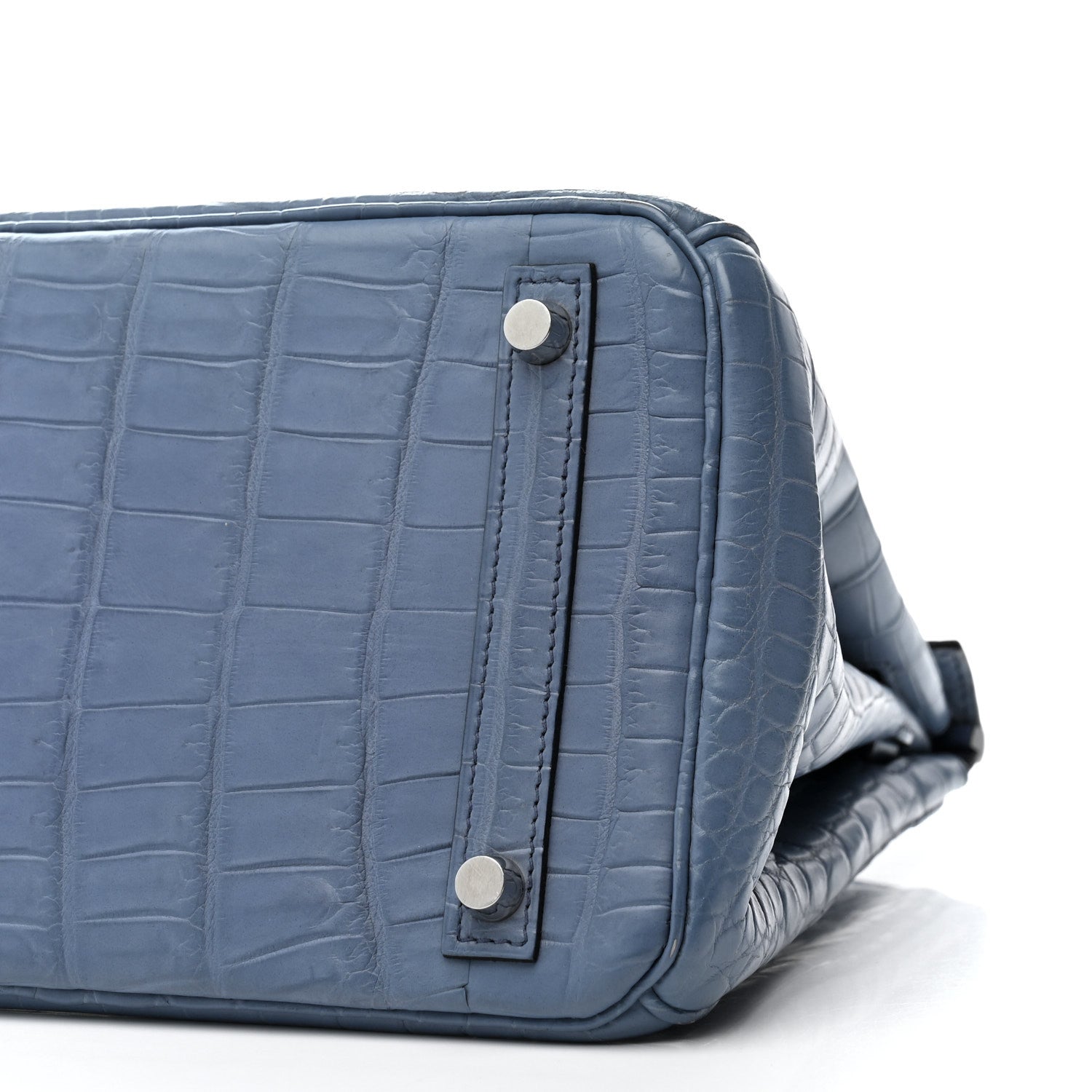 Hermes Birkin 30 Bleu Brighton Matte Porosus Crocodile Silver Hardware HERMES BIRKIN 30 BLEU BRIGHTON SILVER HARDWARE