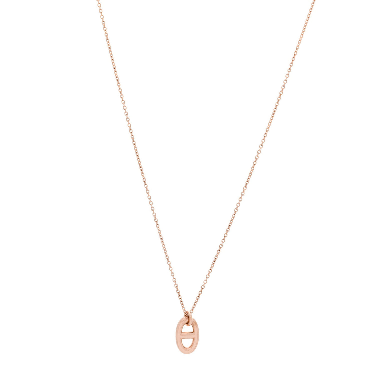 HERMES FARANDOLE PENDANT NECKLACE PM 18K ROSE GOLD