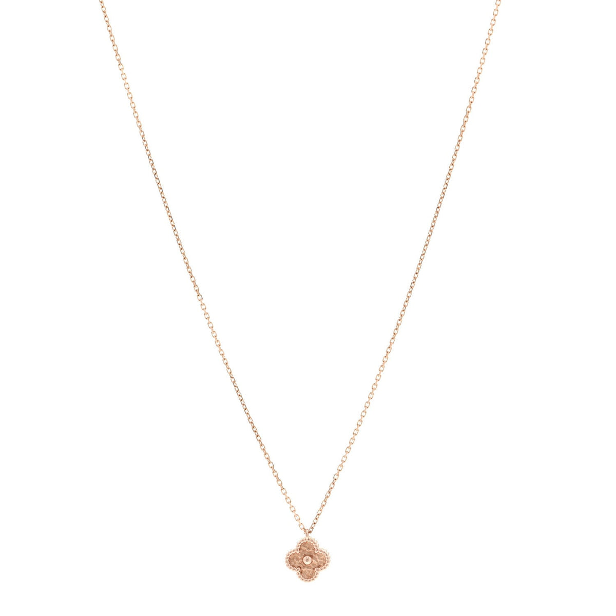 Van Cleef & Arpels Sweet Alhambra Pendant Necklace 18K Rose Gold