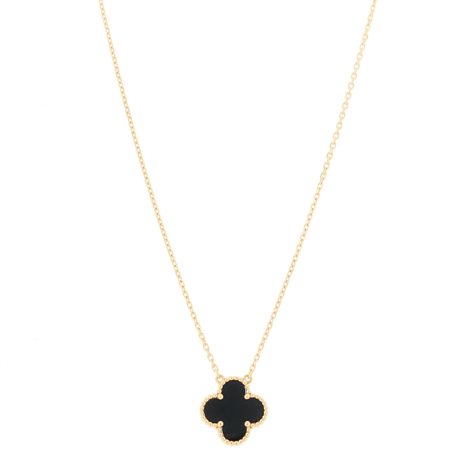 ヴァンクリーフ&アーペル ヴィンテージアルハンブラ ペンダントネックレス ブラックオニキス 18K イエローゴールド VAN CLEEF & ARPELS VINTAGE ALHAMBRA PENDANT NECKLACE BLACK ONYX 18K YELLOW GOLD