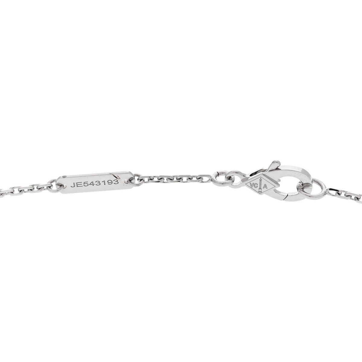 ヴァンクリーフ&アーペル ヴィンテージアルハンブラ ペンダントネックレス カルセドニー 18K ホワイトゴールド VAN CLEEF & ARPELS VINTAGE ALHAMBRA PENDANT NECKLACE CHALCEDONY 18K WHITE GOLD