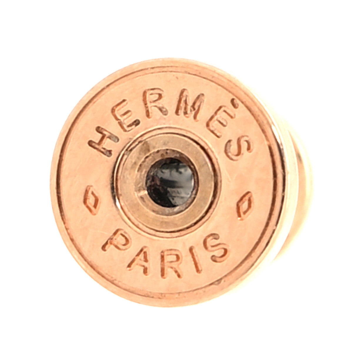 エルメス ローズゴールドラッカー仕上げのミニポップHピアス マロングラッセ