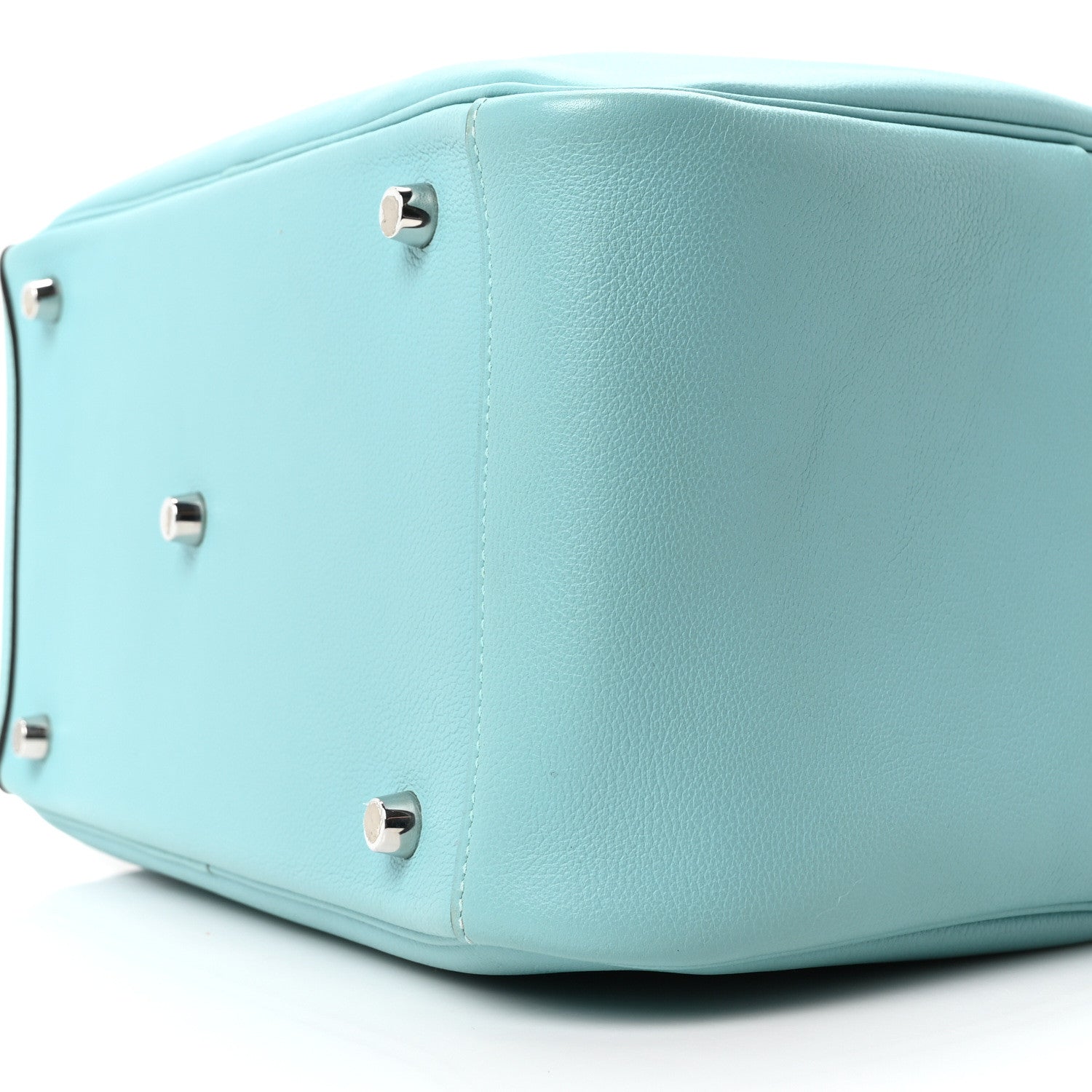HERMES LINDY 30 BLEU ATOLL TAURILLON CLEMENCE SILVER HARDWARE