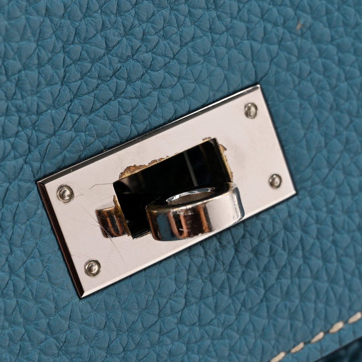 エルメス ケリー 35 内縫い Blue Jean トリヨンクレマンス シルバー金具 HERMES KELLY 35 RETOURNE BLUE JEAN TAURILLON CLEMENCE SILVER HARDWARE