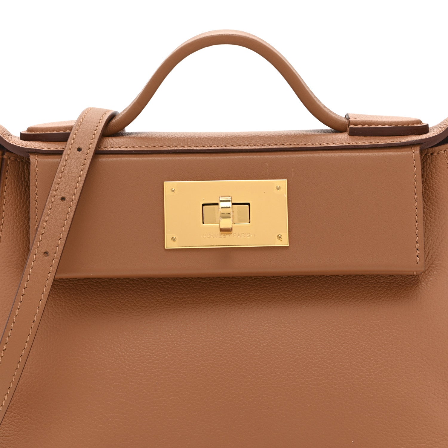 エルメス 24/24 ミニヴァンキャトル 21 Gold エバーカラー / スイフト シルバー金具 HERMES 24/24 21 GOLD EVERCOLOR / SWIFT SILVER HARDWARE
