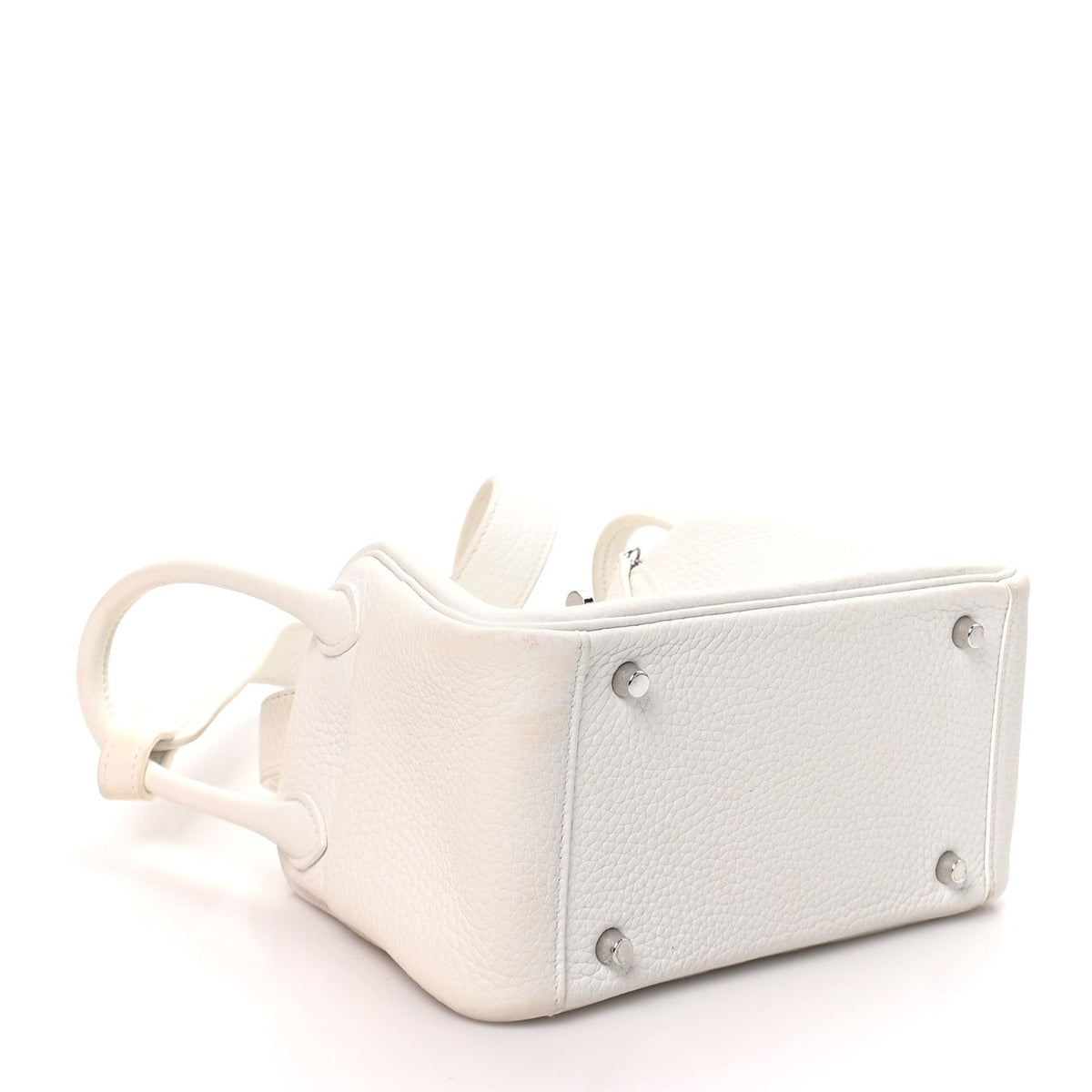 Hermes Lindy 20 New White Taurillon Clemence Silver Hardware