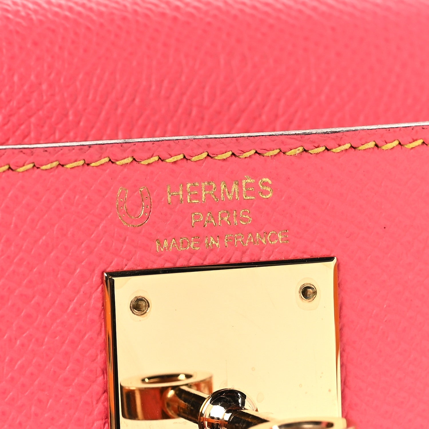 エルメス ケリー 28 HSS パーソナルオーダー 外縫い Rose Azalee Jaune D'or エプソン ゴールド金具 HERMES KELLY 28 HSS PERSONAL ORDER SELLIER ROSE AZALEE JAUNE D'OR EPSOM GOLD HARDWARE