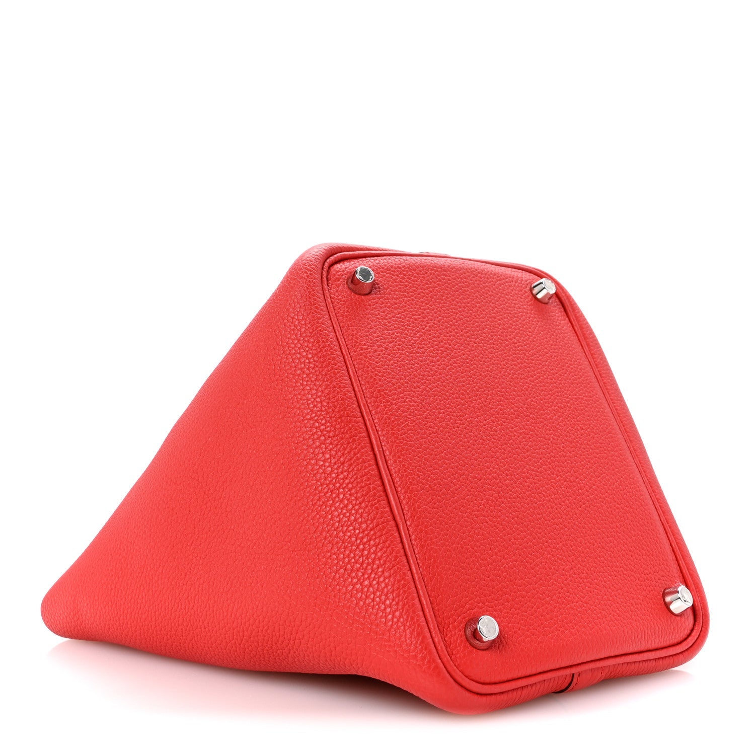 HERMES PICOTIN LOCK PM 18 ROUGE TOMATE TAURILLON CLEMENCE SILVER HARDWARE