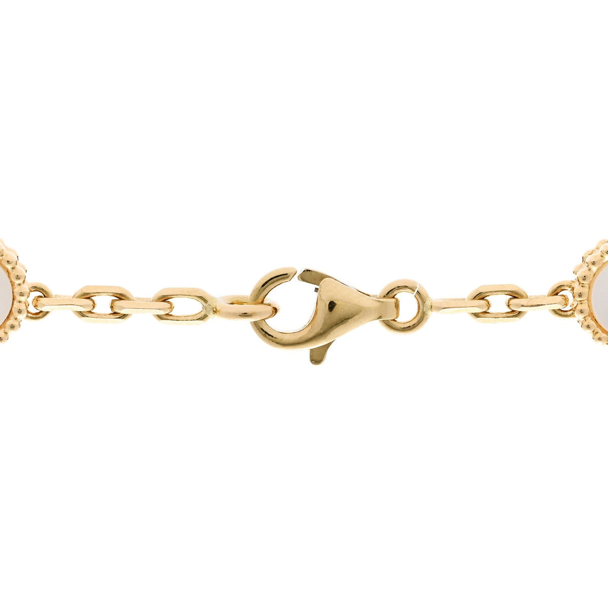 Van Cleef & Arpels Vintage Alhambra 10-Motif Necklace Mother-of-Pearl 18K Yellow Gold