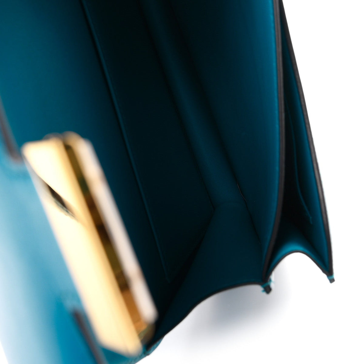 Hermes Mini Constance 18 Bleu Izmir Tadelakt Gold Hardware