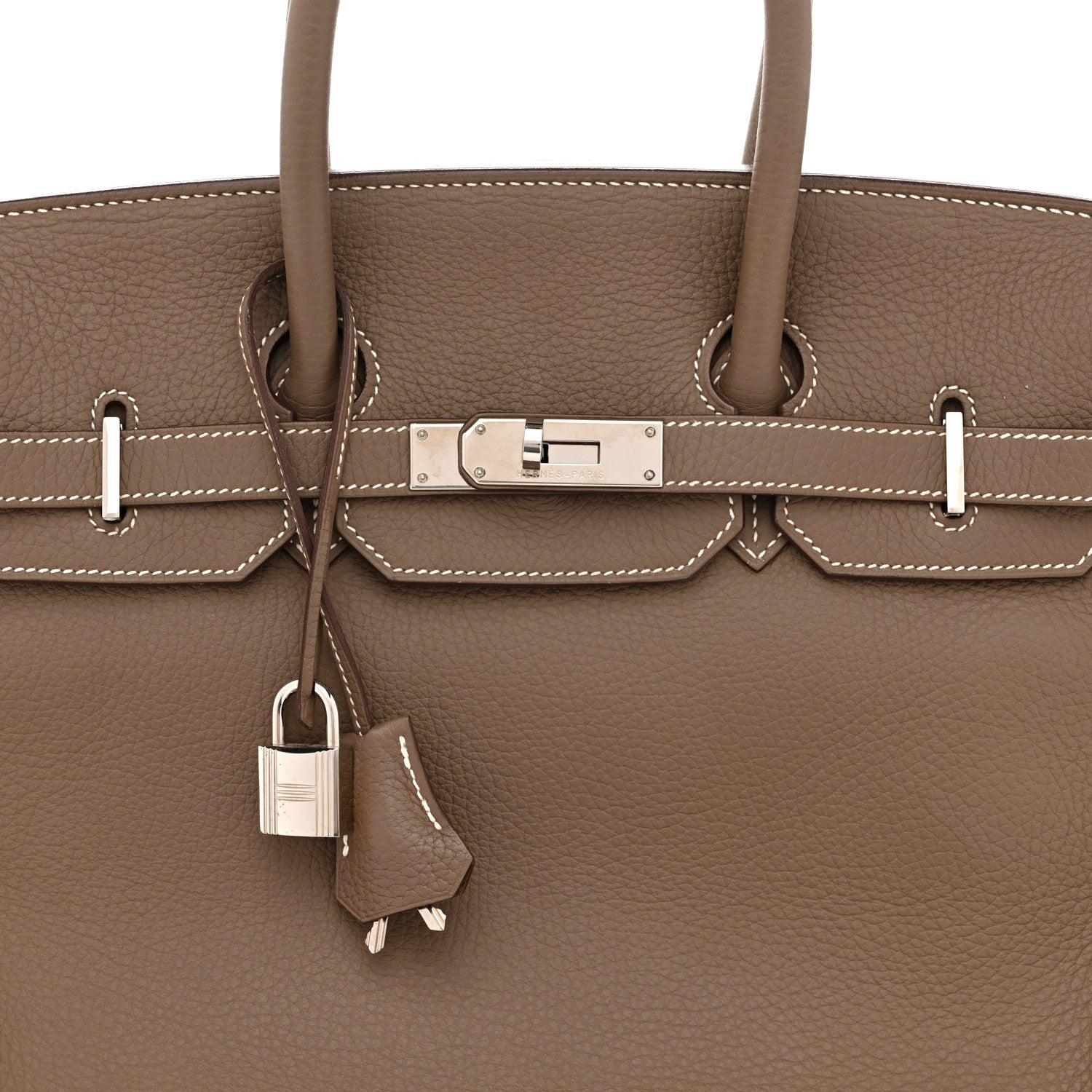 HERMES BIRKIN 35 ETOUPE TOGO SILVER HARDWARE