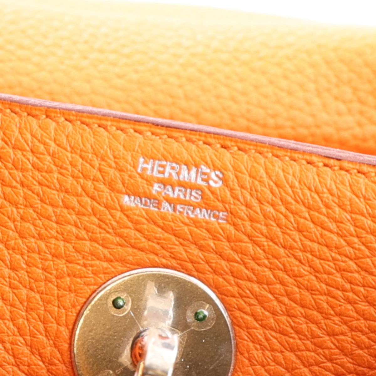 Hermès Lindy 26 Orange Taurillon Clemence Silver Hardware