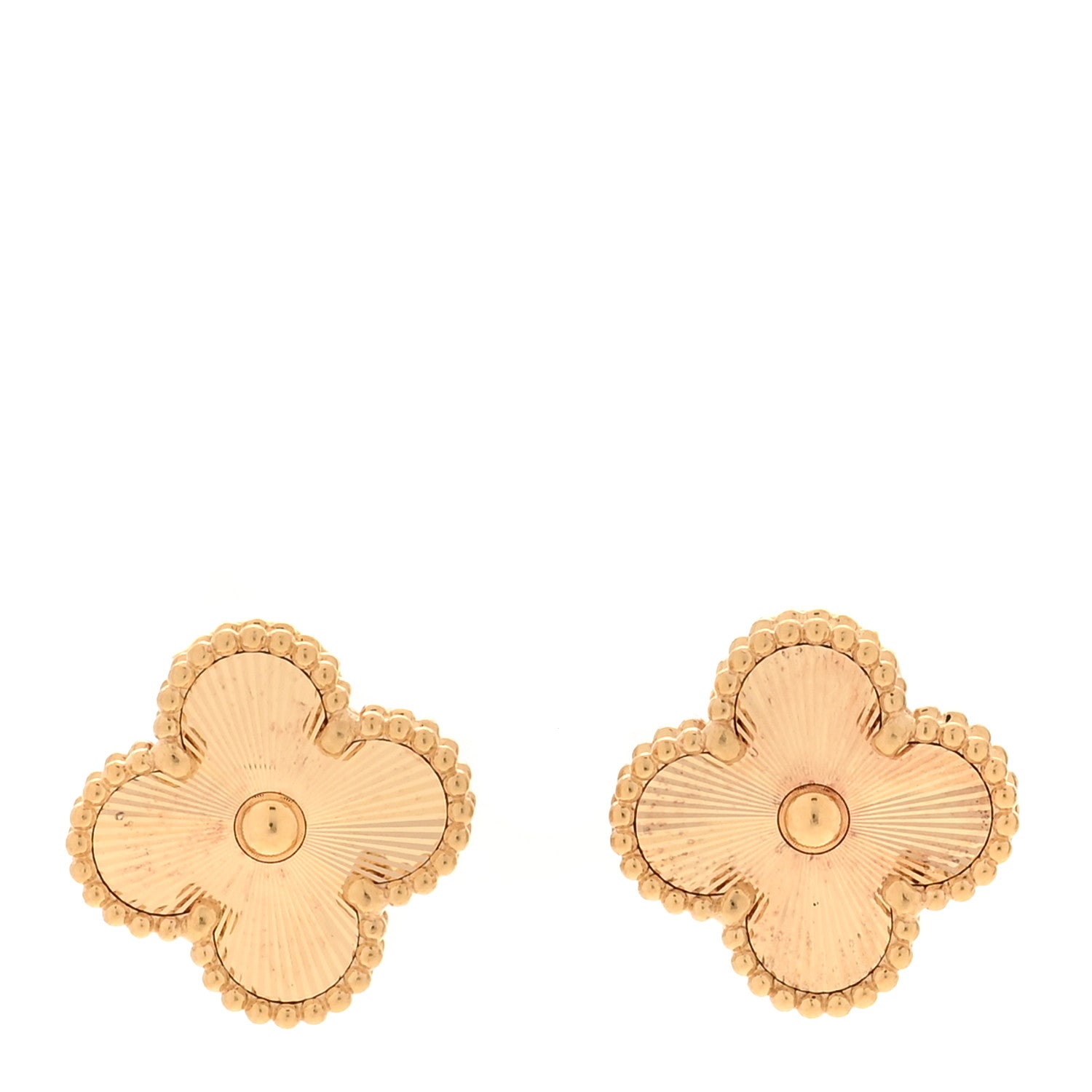 ヴァンクリーフ&アーペル ヴィンテージアルハンブラ ピアス ギョーシェ 18K イエローゴールド VAN CLEEF & ARPELS VINTAGE ALHAMBRA EARRINGS GUILLOCHÉ 18K YELLOW GOLD