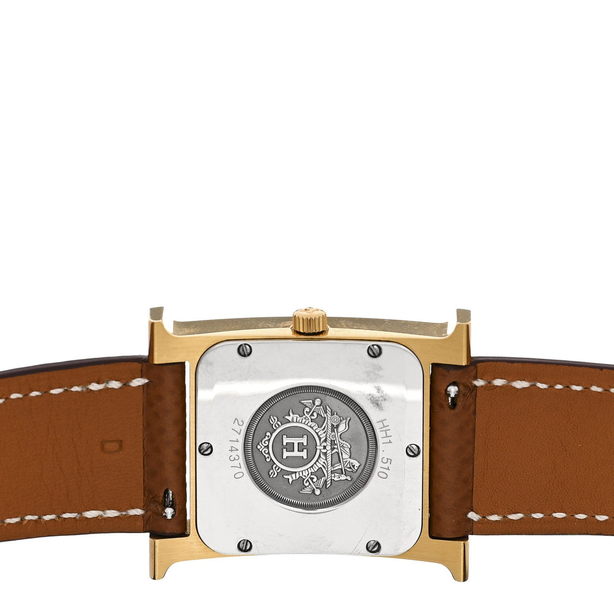 Hermes H 26MM Quartz Watch Gold Epsom Stainless Steel
