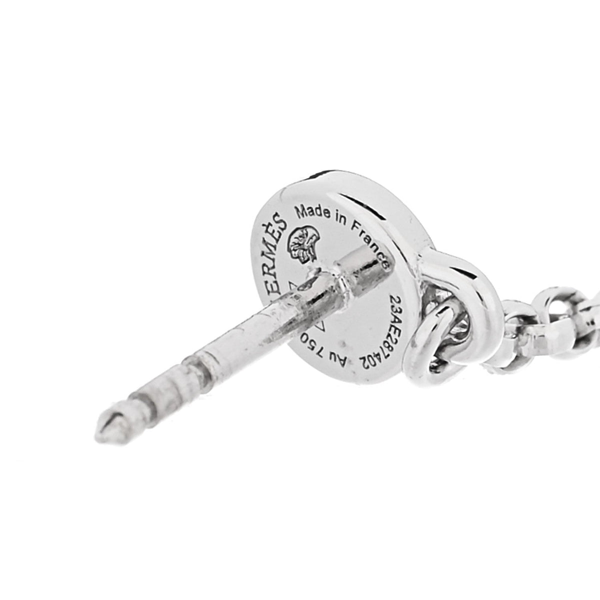 エルメス ケリークロシェット ドロップ ピアス 18K ホワイトゴールド ダイヤモンド HERMES KELLY CLOCHETTE DROP EARRINGS 18K WHITE GOLD DIAMOND