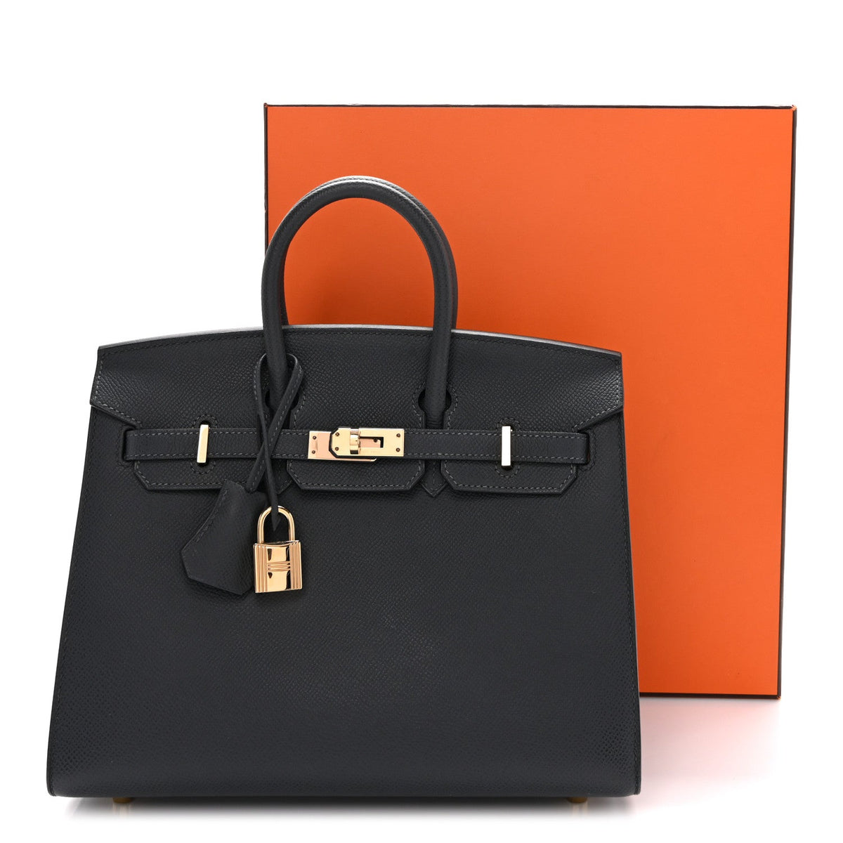エルメス バーキン 25 外縫い Gris Misty エプソン ゴールド金具 HERMES BIRKIN 25 SELLIER GRIS MISTY EPSOM GOLD HARDWARE
