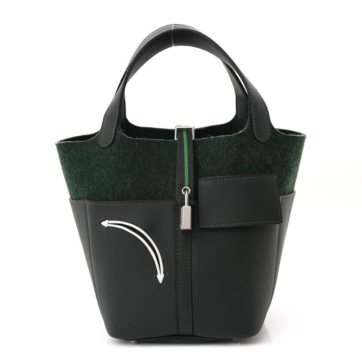 Hermes Picotin Lock PM 18 Go Team Vert Anglais Vert Fonce Felt Swift Silver Hardware