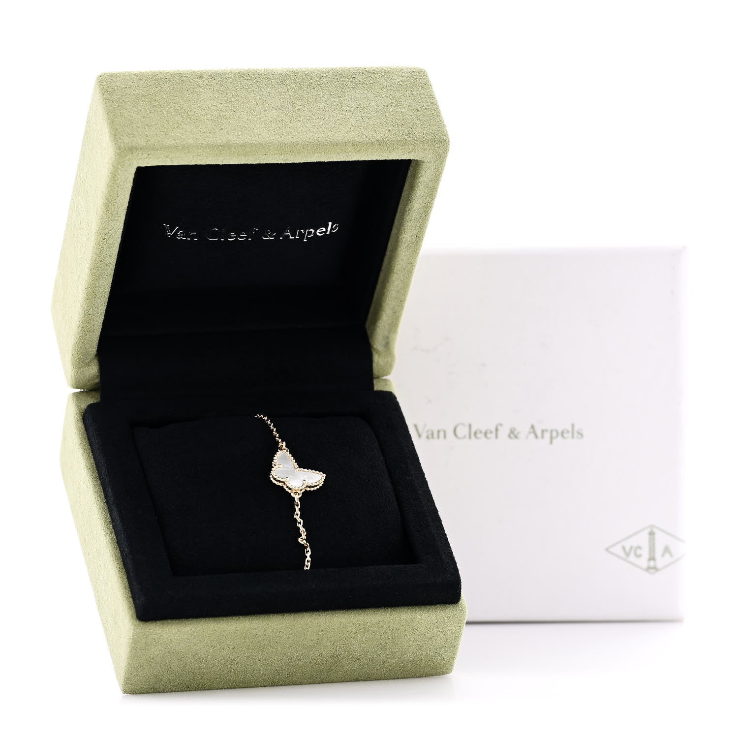 Van Cleef & Arpels Sweet Alhambra Bracelet White Mother-of-Pearl 18K Yellow Gold