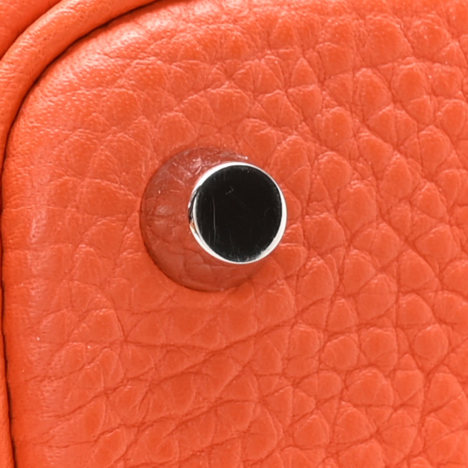 HERMES PICOTIIN LOCK PM 18 ORANGE POPPY TAURILLON CLEMENCE SILVER HARDWARE