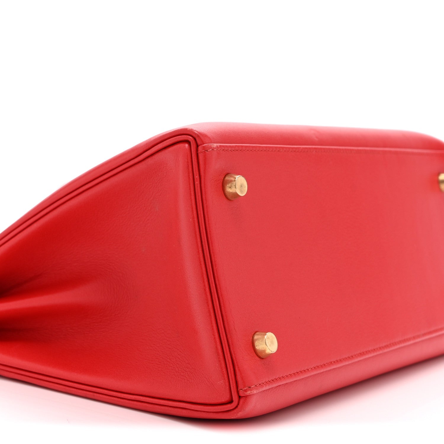 HERMES KELLY 28 RETOURNE ROUGE VIF SWIFT GOLD HARDWARE