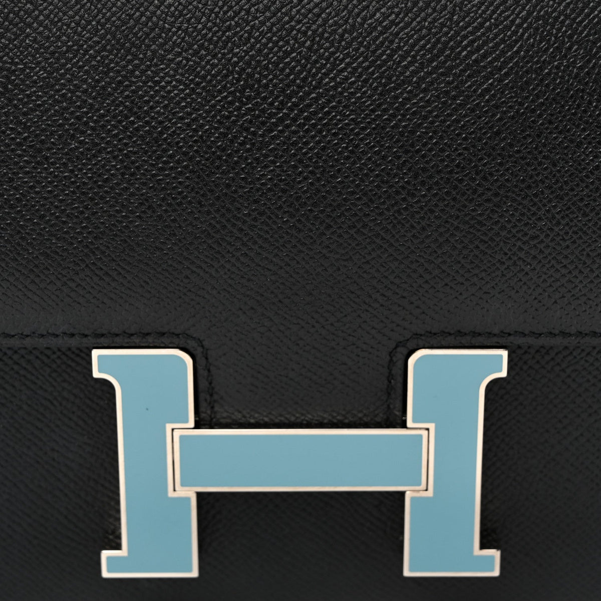 エルメス コンスタンス 24 Black Bleu Saint Cyr エプソン ブルーエナメル金具 HERMES CONSTANCE 24 BLACK BLEU SAINT CYR EPSOM