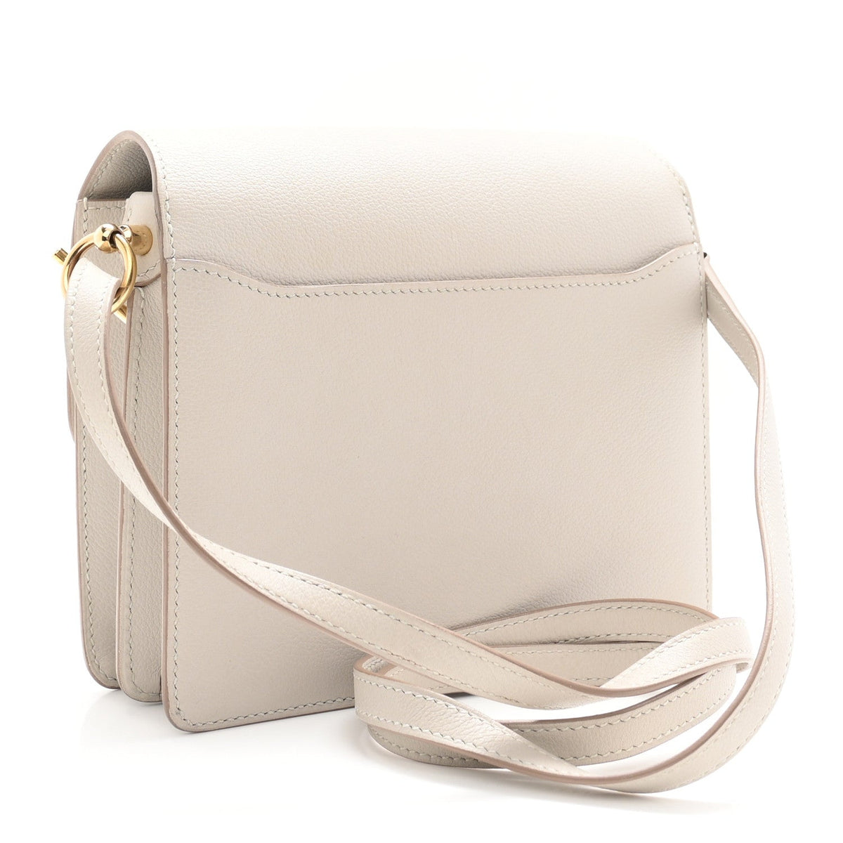 エルメス ミニルリ Gris Perle エバーカラー ゴールド金具 HERMES ROULIS GRIS PERLE EVERCOLOR GOLD HARDWARE