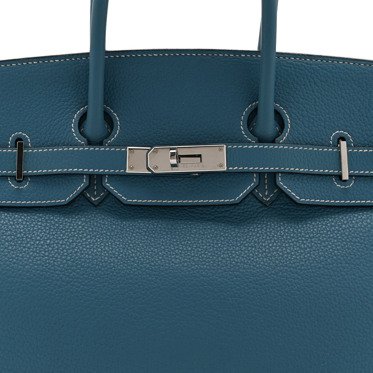 Hermes Birkin 35 Bleu Jean Togo Silver Hardware