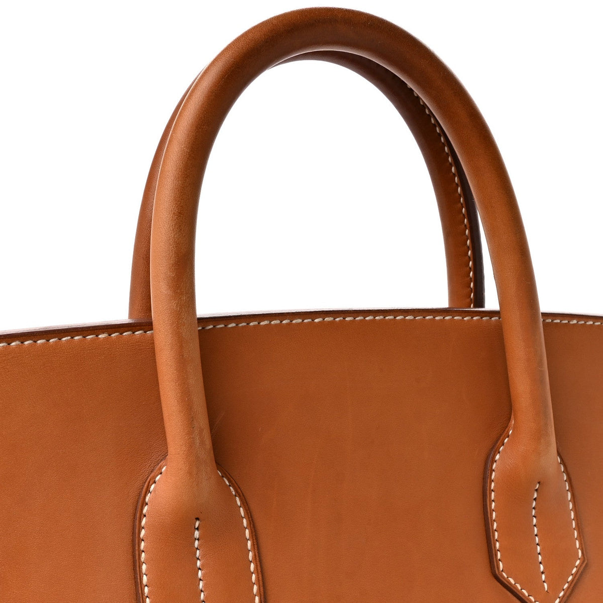 Hermes Birkin 40 Haut A Courroies HAC Fauve Paprika Barenia / Toile Gold Hardware