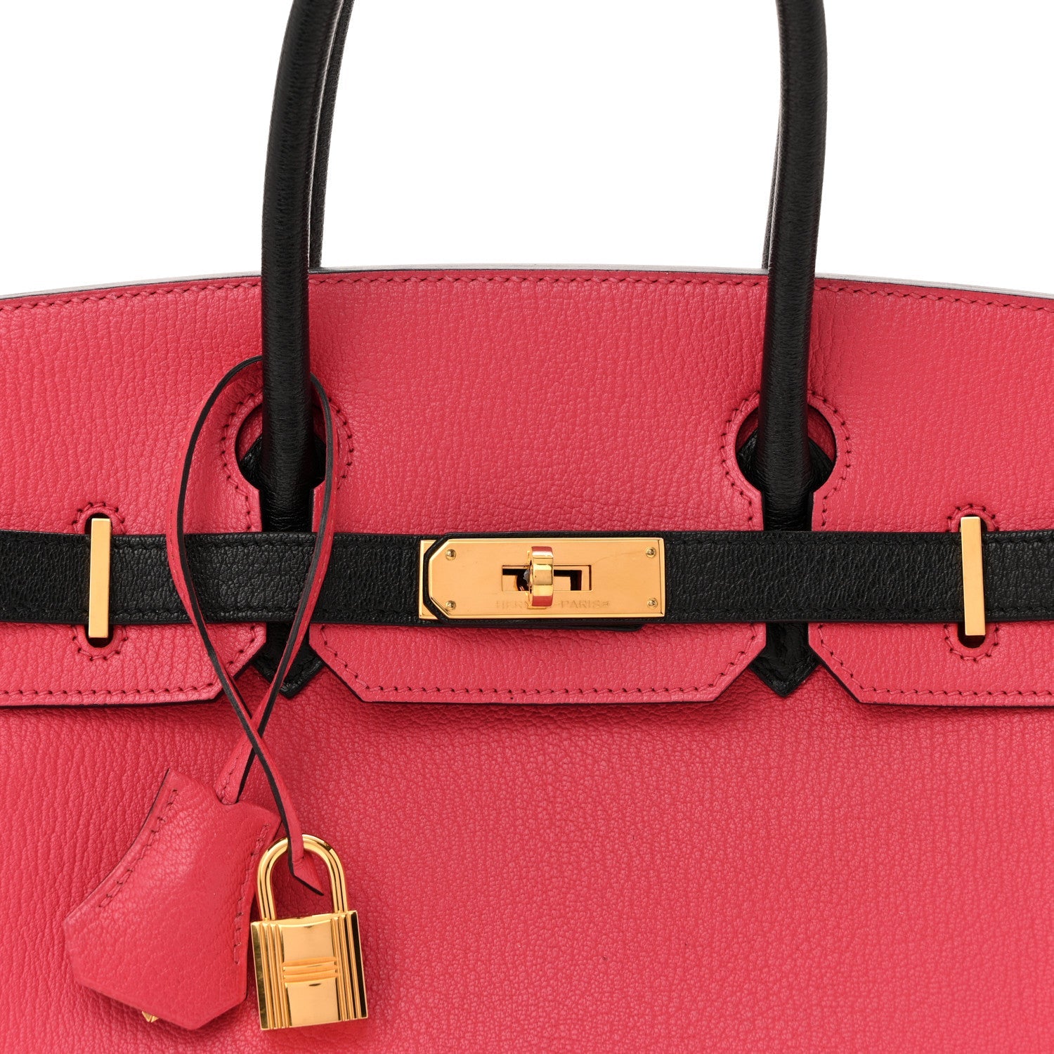 BIRKIN 30 BOUGAINVILLEA BLACK CHEVRE MYSORE GOLD HARDWARE