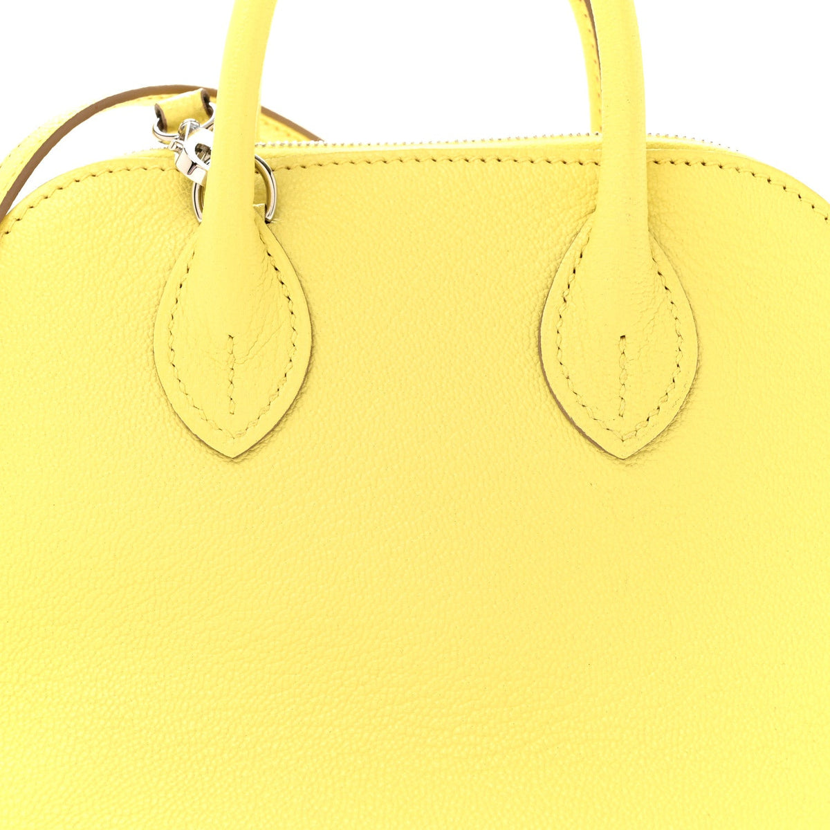 エルメス ミニボリード 1923 Jaune Bourgeon シェーブルミゾール シルバー金具 HERMES MINI BOLIDE 1923 JAUNE BOURGEON CHEVRE MYSORE SILVER HARDWARE