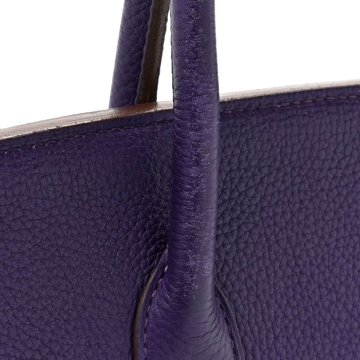 HERMES BIRKIN 35 IRIS TAURILLON CLEMENCE SILVER HARDWARE