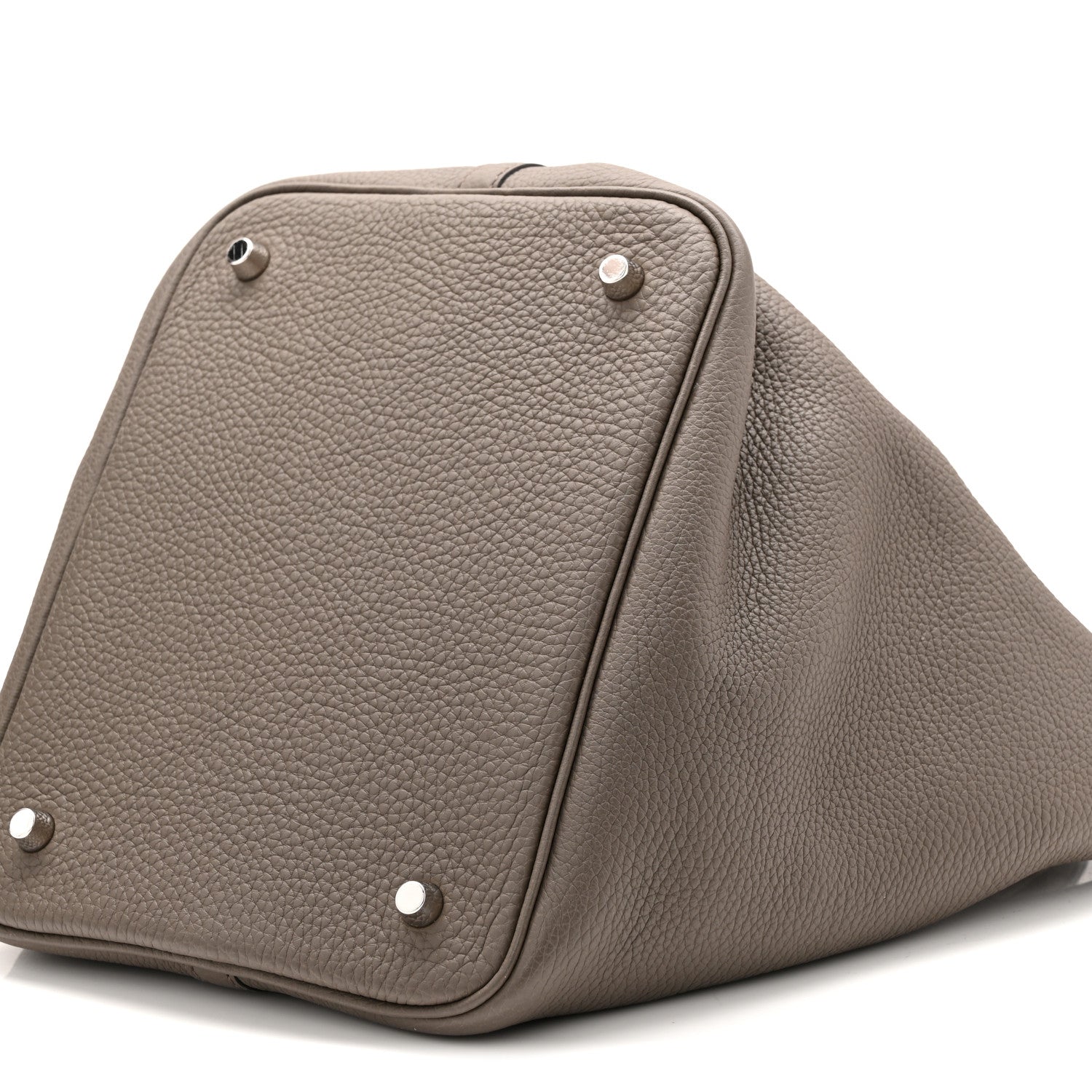 HERMES PICOTIN LOCK MM 22 ETAIN TAURILLON CLEMENCE SILVER HARDWARE