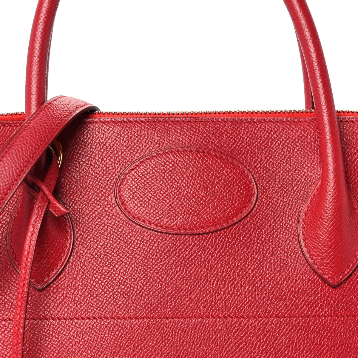 Hermès Bolide 35 Rouge Vif Courchevel Gold Hardware