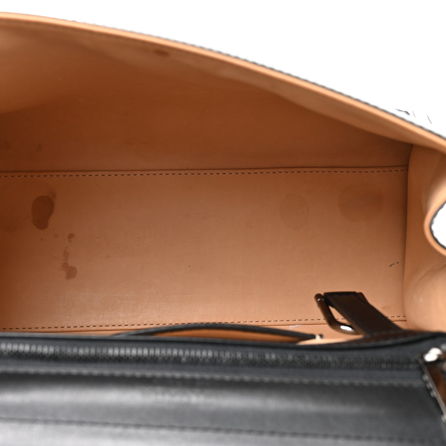 DELVAUX BRILLANT MM SHOULDER BAG BLACK CANVAS PATENT CALFSKIN BLACK HARDWARE