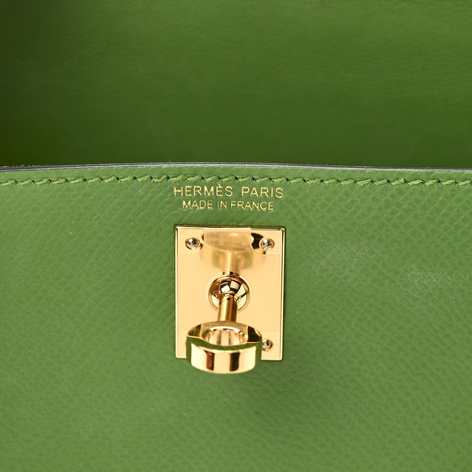 HERMES MINI KELLY 20 SELLIER VERT YUCCA GOLD HARDWARE