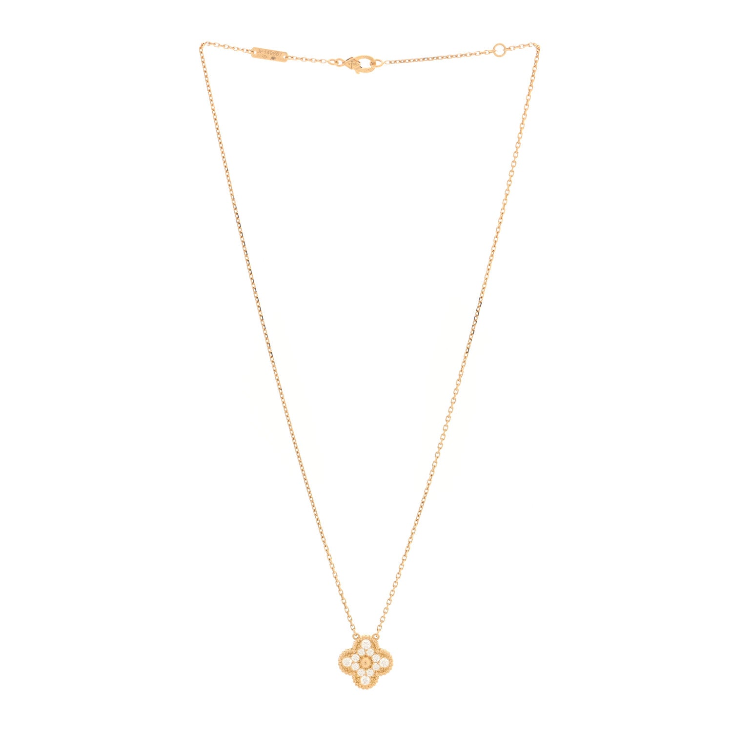 ヴァンクリーフ&アーペル ヴィンテージアルハンブラ ペンダントネックレス ダイヤモンド 18K イエローゴールド VAN CLEEF & ARPELS VINTAGE ALHAMBRA PENDANT NECKLACE DIAMOND 18K YELLOW GOLD
